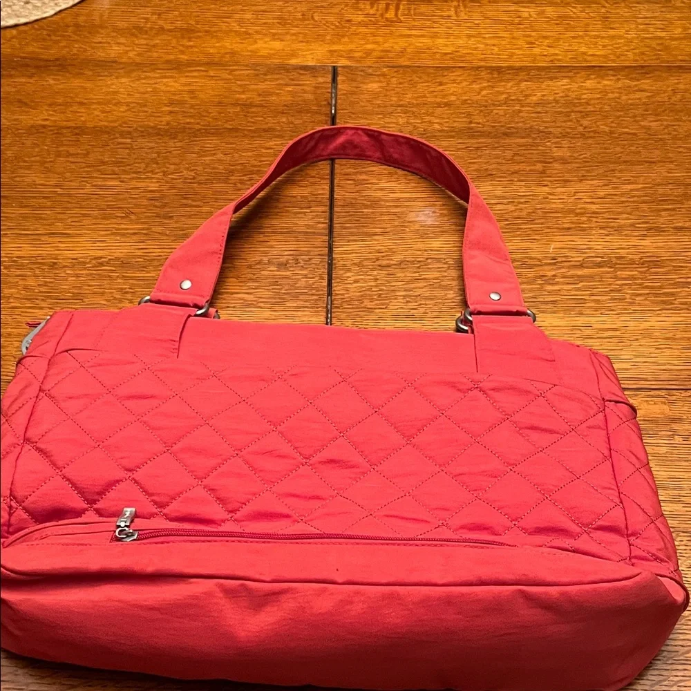 Baggallini Nantucket Red Quilted Tote Bag, EUC - Picture 7 of 8